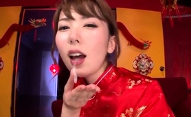 Kinky Asian Wife In Stockings Milks Hard Cocks With Her Lips