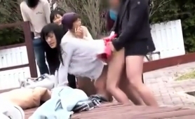 Slutty Oriental Babe Engages In Intense Sex Action In Public