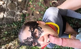 masked-teen-on-a-leash-worships-a-pov-cock-in-the-outdoors