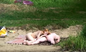 Russian Lovers Caught Having Wild Passionate Sex Outdoors