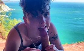 Kinky Amateur Teen Giving Sensual Pov Blowjob Outdoors