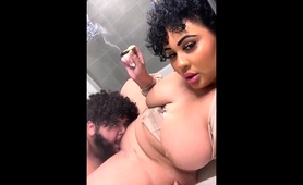 Chubby Ebony Milf Getting Tight Shaved Pussy Eaten Out