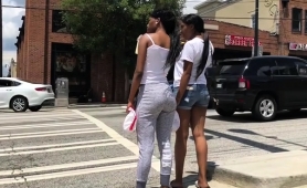 Street Voyeur Finds Two Sexy Black Girls With Fabulous Asses