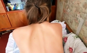 Amateur Russian Teen Gets Pounded Deep From Behind In Pov